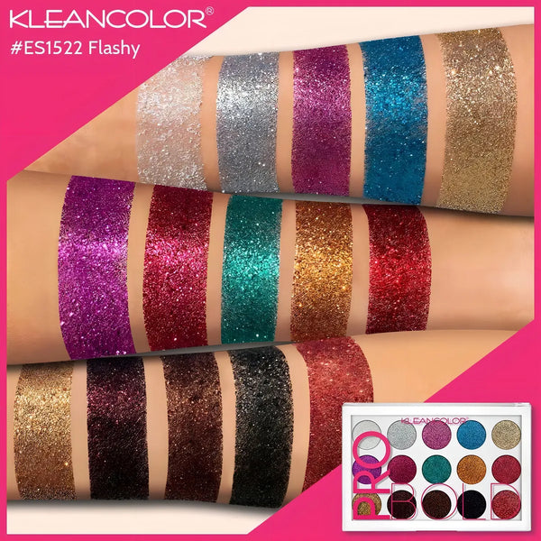 PALETA DE GLITTER PRENSADO KLEANCOLOR