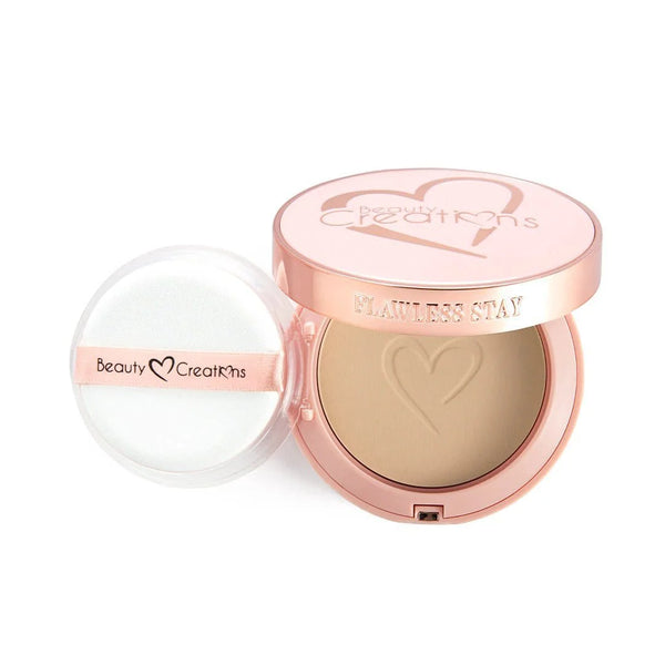POLVO COMPACTO Y BASE FLAWLESS BEAUTYCRATIONS