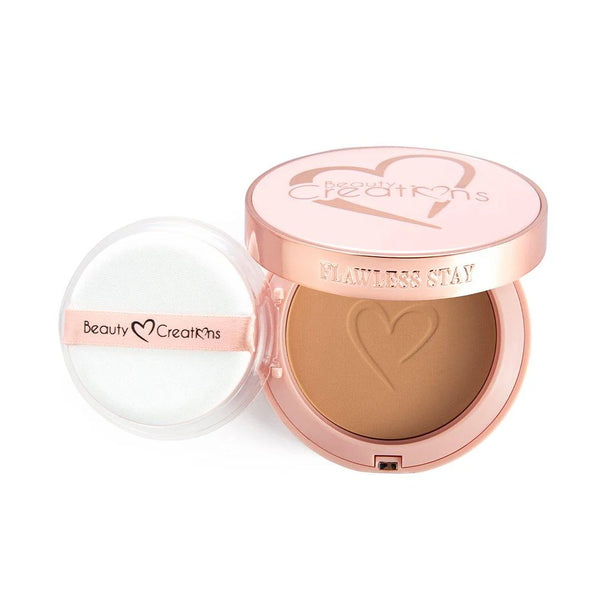 POLVO COMPACTO Y BASE FLAWLESS BEAUTYCRATIONS